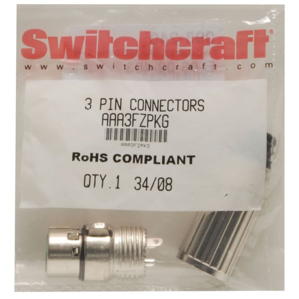 Main product image for Switchcraft AAA3FZ 3 Pin XLR Female Silver Pin 093-240